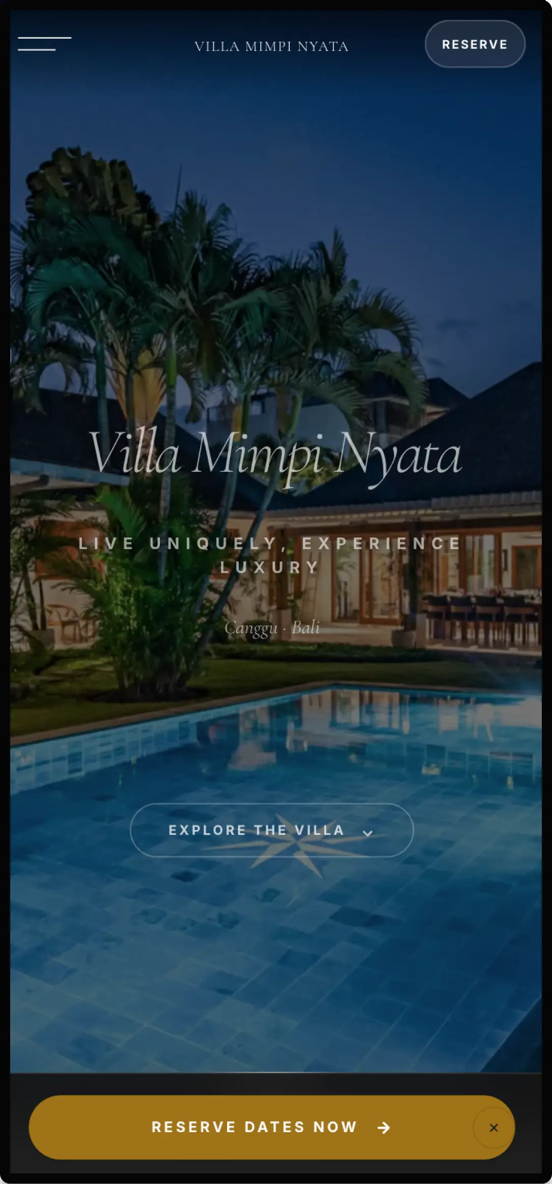 Villa Mimpi Nyata mobile site